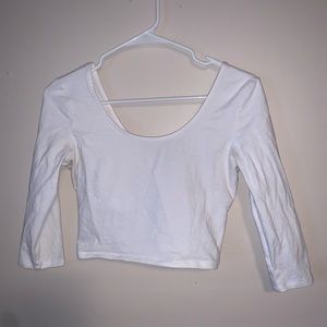 White crop top! Cute back!